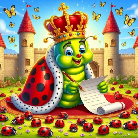 king Caterpillar is writting to ladybugs