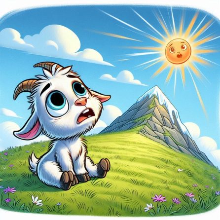 goaty thinks sun is strong