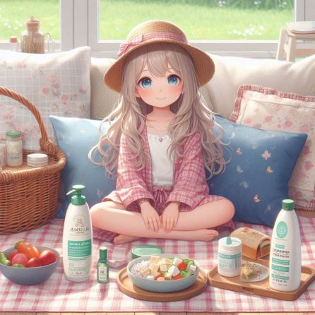 Amelia prepares a picnic in her room