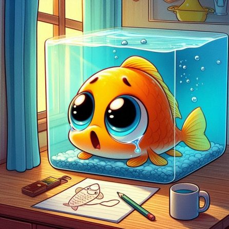little fish is sad