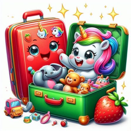 suitcases are full of toys