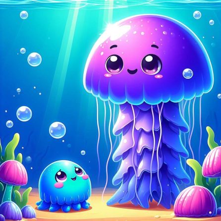 little and tall Jellyfish