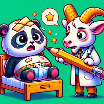 panda goes to the doctor in panda's magic pencil story for kids