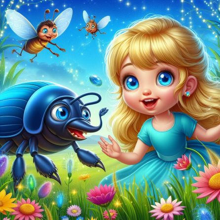 Thumbelina and the beetle