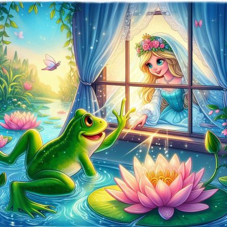Thumbelina at frog's house