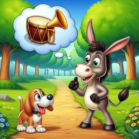 Donkey meets the dog