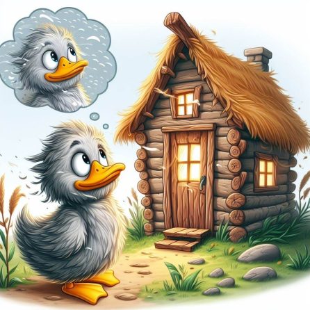 Ugly duckling finds hut