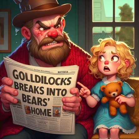 goldilocks dad being mad in goldilocks and the three bears story