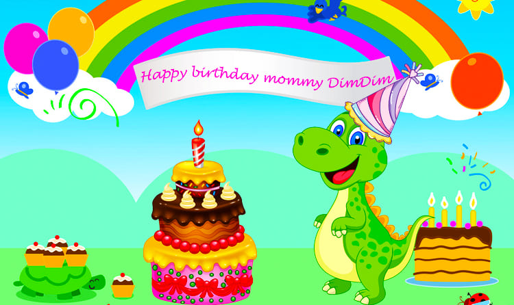 Dinocity – DimDim bakes a birthday cake