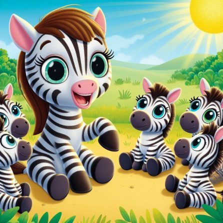 Zara answering questions in Zara the little zebra story for kids