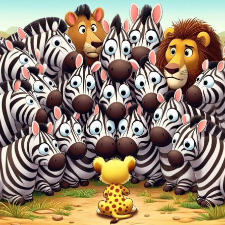 zebras and their enemies in Zara the little zebra story for kids