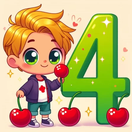 Tommy and 4 in Tommy counts to ten story for kids