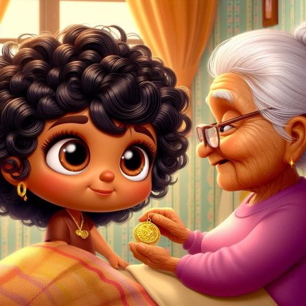 grandma giving Rosita the locket