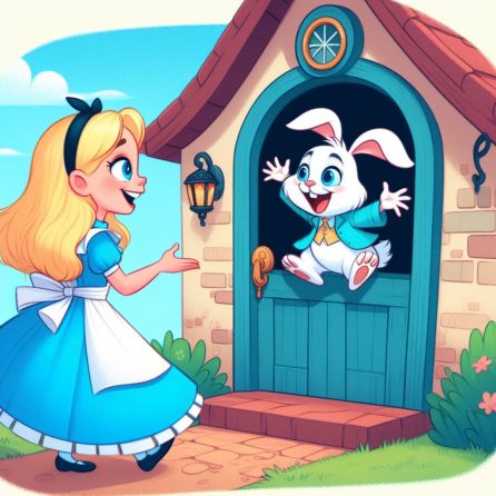 Alice at rabbits house