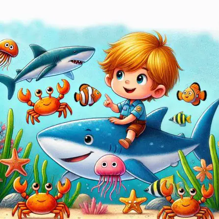 Leo meets sharks and crabs